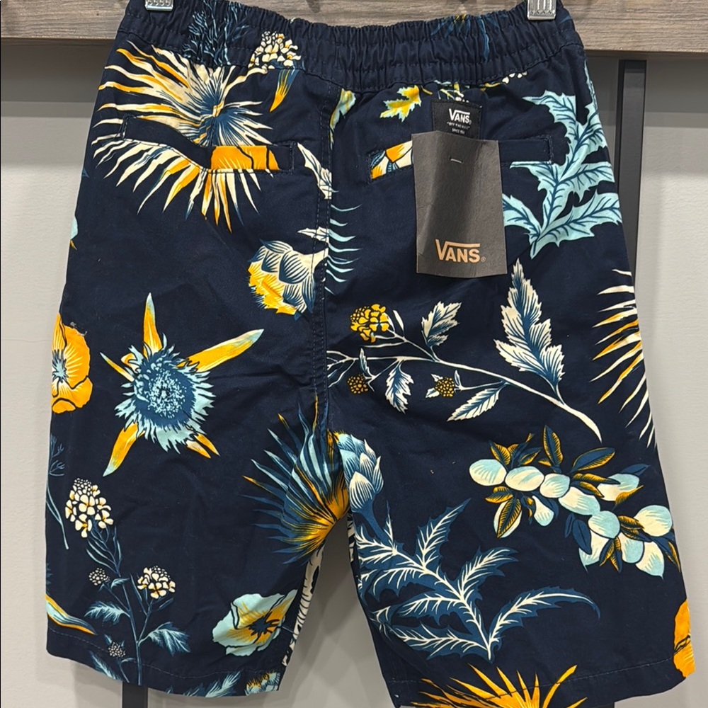 Vans Boy’s Navy and Yellow Floral Board Shorts - Picture 5 of 7